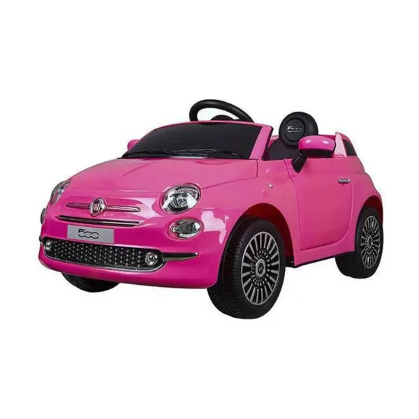 Voiture Electrique Enfant Fiat 500 MP3 Rose Avec télécommande. SUPERDISCOUNT FRANCE