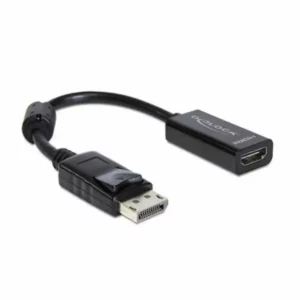 Adaptateur DisplayPort vers HDMI DELOCK Adaptador DisplayPort > HDMI 13 cm Noir. SUPERDISCOUNT FRANCE