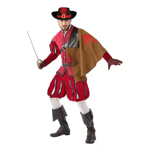 Déguisement Adultes 113817 Rouge (3 pcs) Mousquetaire Homme. SUPERDISCOUNT FRANCE