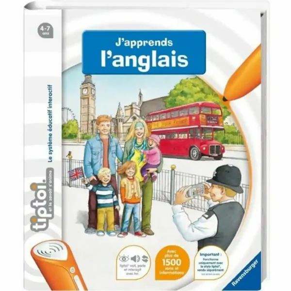 Livre interactif pour enfants Ravensburger Tiptoi J'apprends l'anglais. SUPERDISCOUNT FRANCE