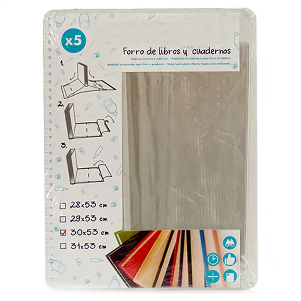 Protège Livre Adhésif (30 x 53 cm). SUPERDISCOUNT FRANCE