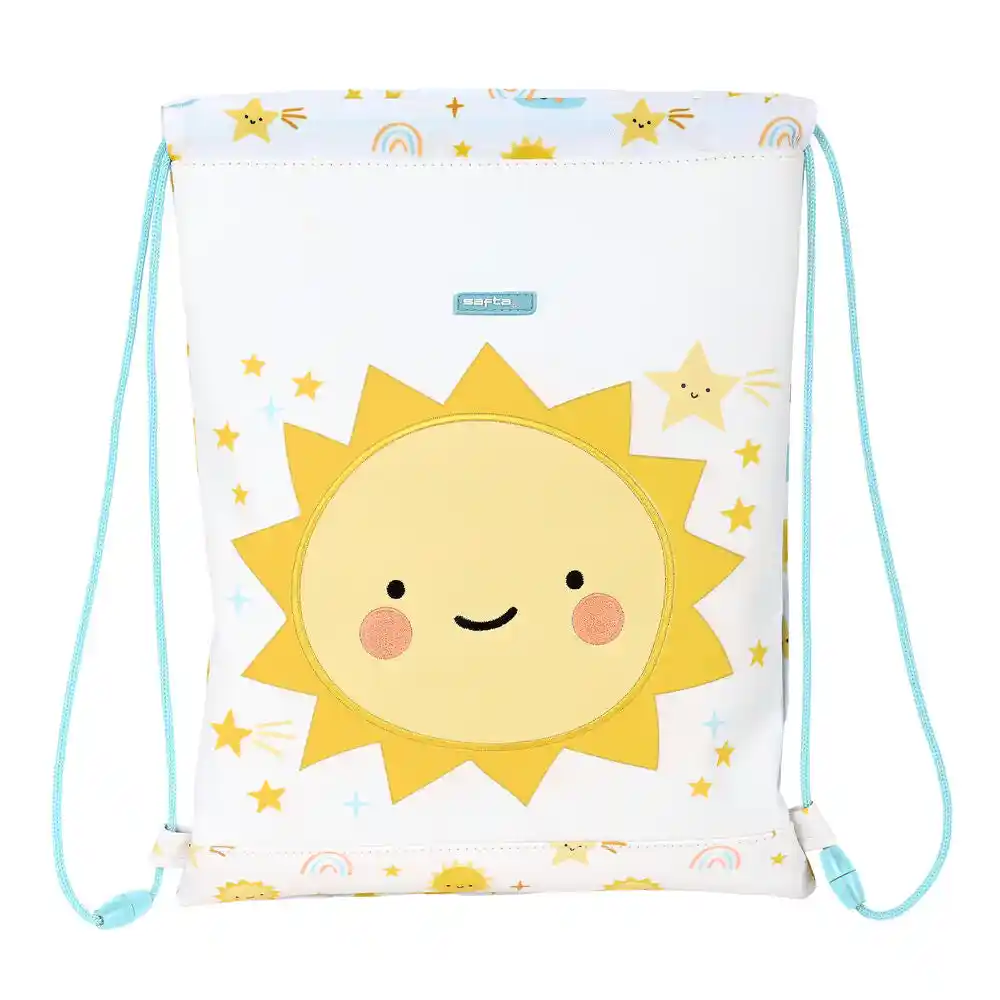 Sac à Dos à Cordes Safta Solete Blanc Jaune (26 x 34 x 1 cm). SUPERDISCOUNT FRANCE