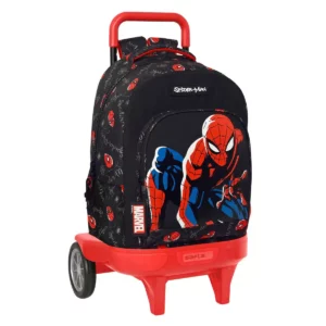 Sac à dos scolaire à roulettes Spiderman Hero Noir (33 x 45 x 22 cm). SUPERDISCOUNT FRANCE