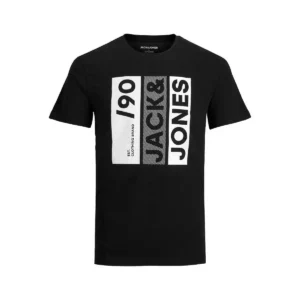 T-shirt à manches courtes pour homme Jack & Jones TEE SS CREW NECK 12221944 Noir. SUPERDISCOUNT FRANCE