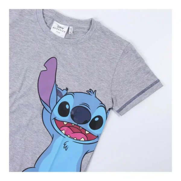 T-shirt manches courtes enfant Stitch Gris. SUPERDISCOUNT FRANCE