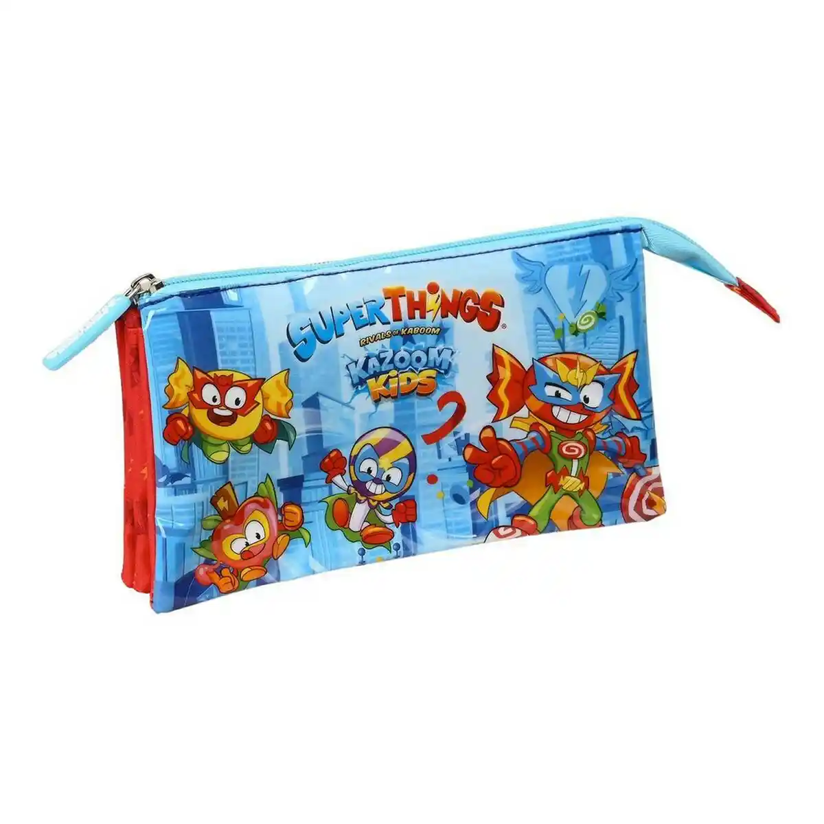 Triple Carry-all SuperThings Kazoom kids Rouge Bleu Clair (22 x 12 x 3 cm). SUPERDISCOUNT FRANCE