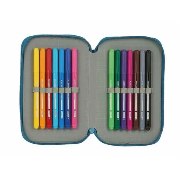 Trousse Double BlackFit8 Egeo Bleu (28 pcs). SUPERDISCOUNT FRANCE