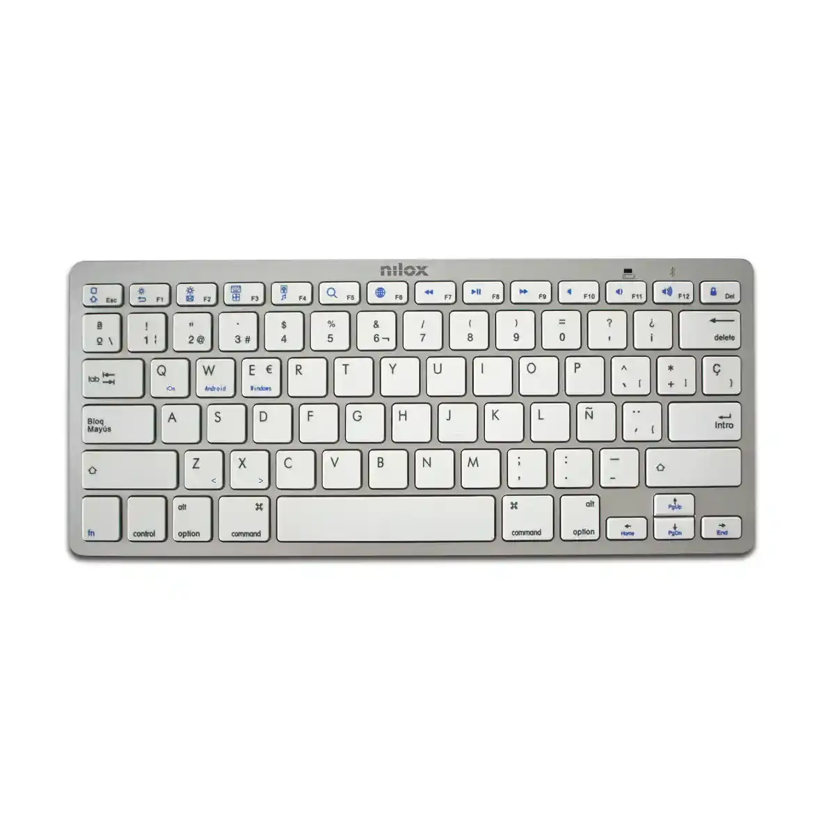 Clavier sans fil nilox nxkb01s espagnol qwerty blanc_2400. DIAYTAR SENEGAL - Votre Destination pour un Shopping Réfléchi. Découvrez notre gamme variée et choisissez des produits qui correspondent à vos valeurs et à votre style de vie.