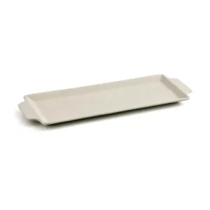 Plateau snack quid mineral ceramic beige 10 x 28 cm 16_6764. DIAYTAR SENEGAL - Où la Qualité est Notre Engagement. Explorez notre boutique en ligne pour découvrir des produits conçus pour vous apporter satisfaction et plaisir.