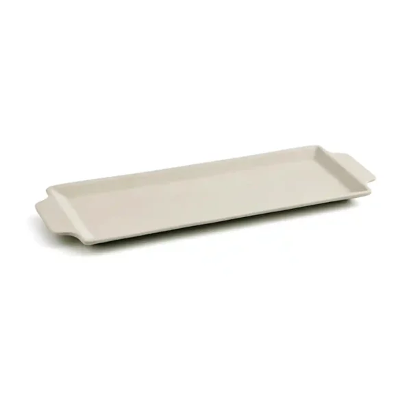 Plateau snack quid mineral ceramic beige 10 x 28 cm 16_6764. DIAYTAR SENEGAL - Où la Qualité est Notre Engagement. Explorez notre boutique en ligne pour découvrir des produits conçus pour vous apporter satisfaction et plaisir.