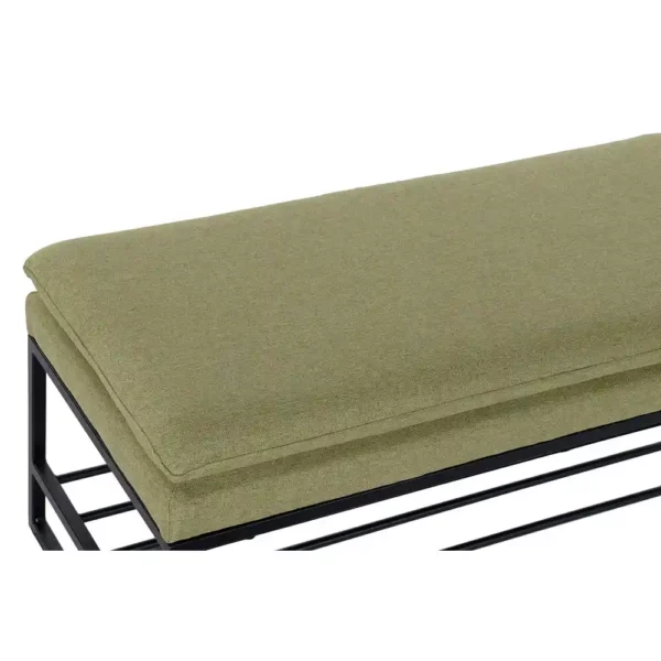 Banc pied de lit dkd home decor noir vert polyester fer_7928. DIAYTAR SENEGAL - L'Art de Vivre l'Élégance Accessible. Parcourez notre gamme variée et choisissez des produits qui ajoutent une touche de sophistication à votre style.