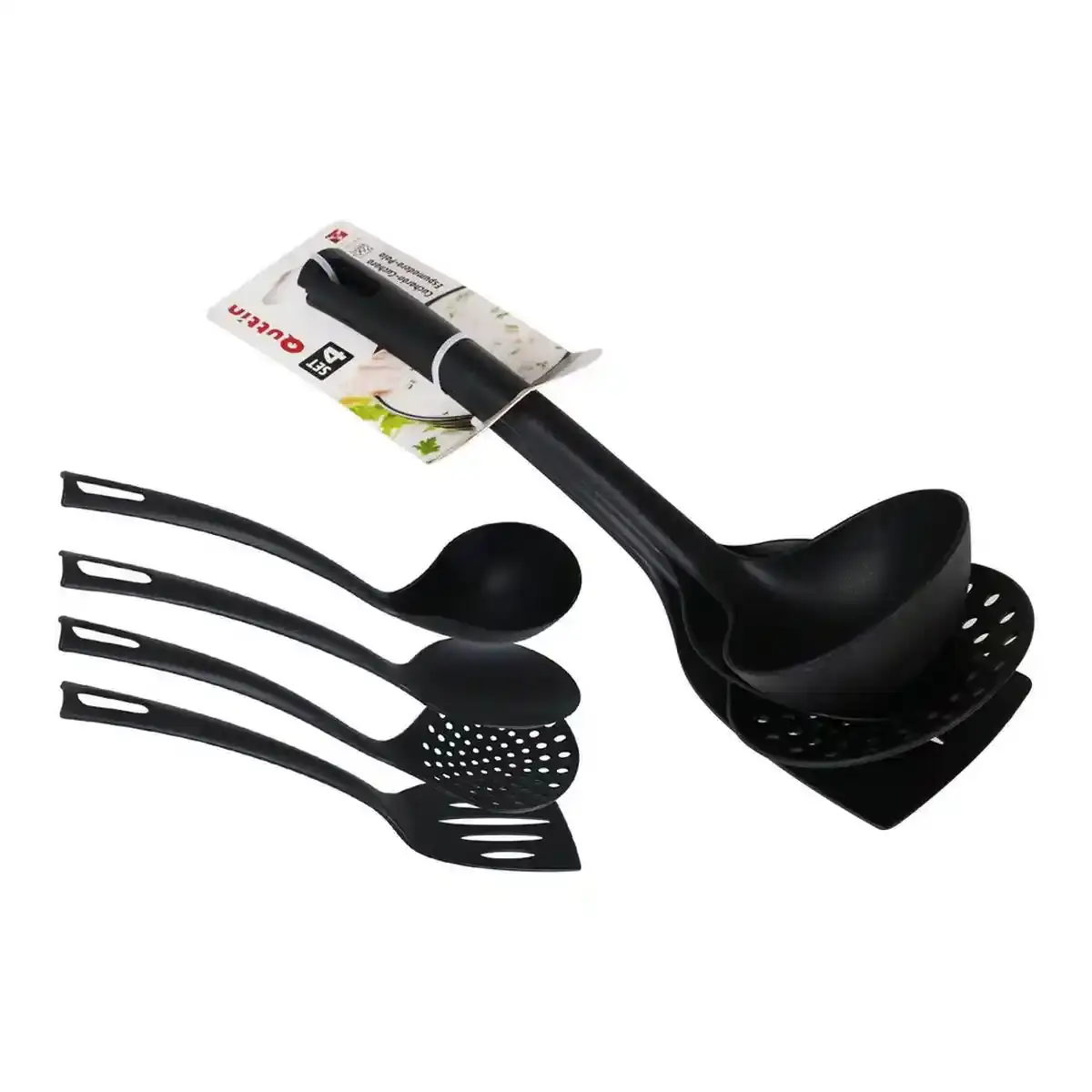 Ensemble d ustensiles de cuisine quttin nylon noir 4 uds _9362. DIAYTAR SENEGAL - Où l'Élégance Rencontre l'Authenticité. Naviguez à travers notre boutique en ligne et choisissez des produits qui incarnent le style et la tradition du Sénégal.