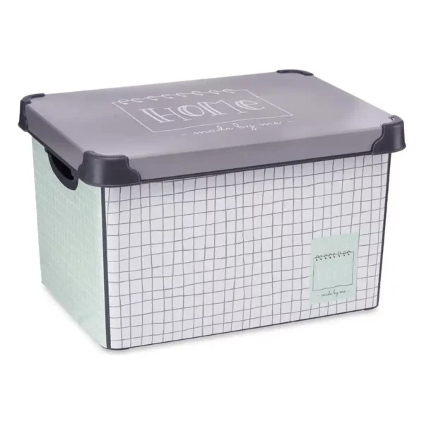 Boite de rangement avec couvercle home gris plastique 29 x 23 5_6563. DIAYTAR SENEGAL - Où la Qualité et la Diversité Fusionnent. Explorez notre boutique en ligne pour découvrir une gamme variée de produits qui incarnent l'excellence et l'authenticité.