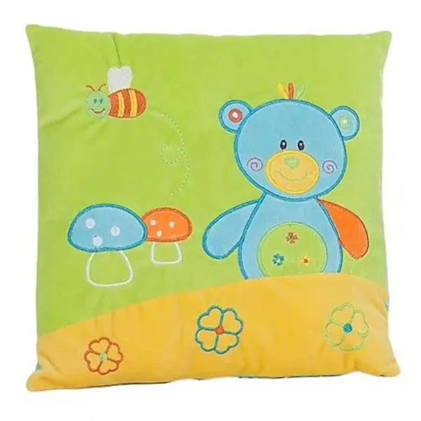 Coussin enfants ours 30 x 30 cm_7382. DIAYTAR SENEGAL - Votre Oasis de Shopping en Ligne. Explorez notre boutique et découvrez des produits qui ajoutent une touche de magie à votre quotidien.