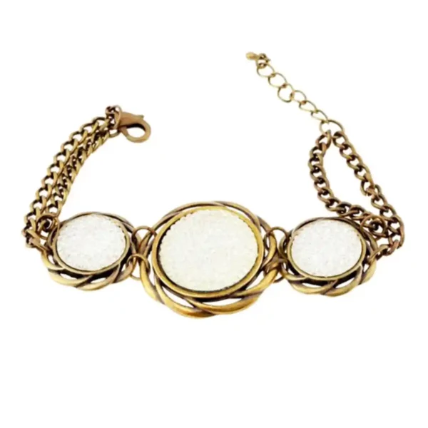 Bracelet femme cristian lay 437080 acier blanc dore 19 cm _8596. DIAYTAR SENEGAL - Là où Chaque Achat a du Sens. Explorez notre gamme et choisissez des produits qui racontent une histoire, du traditionnel au contemporain.