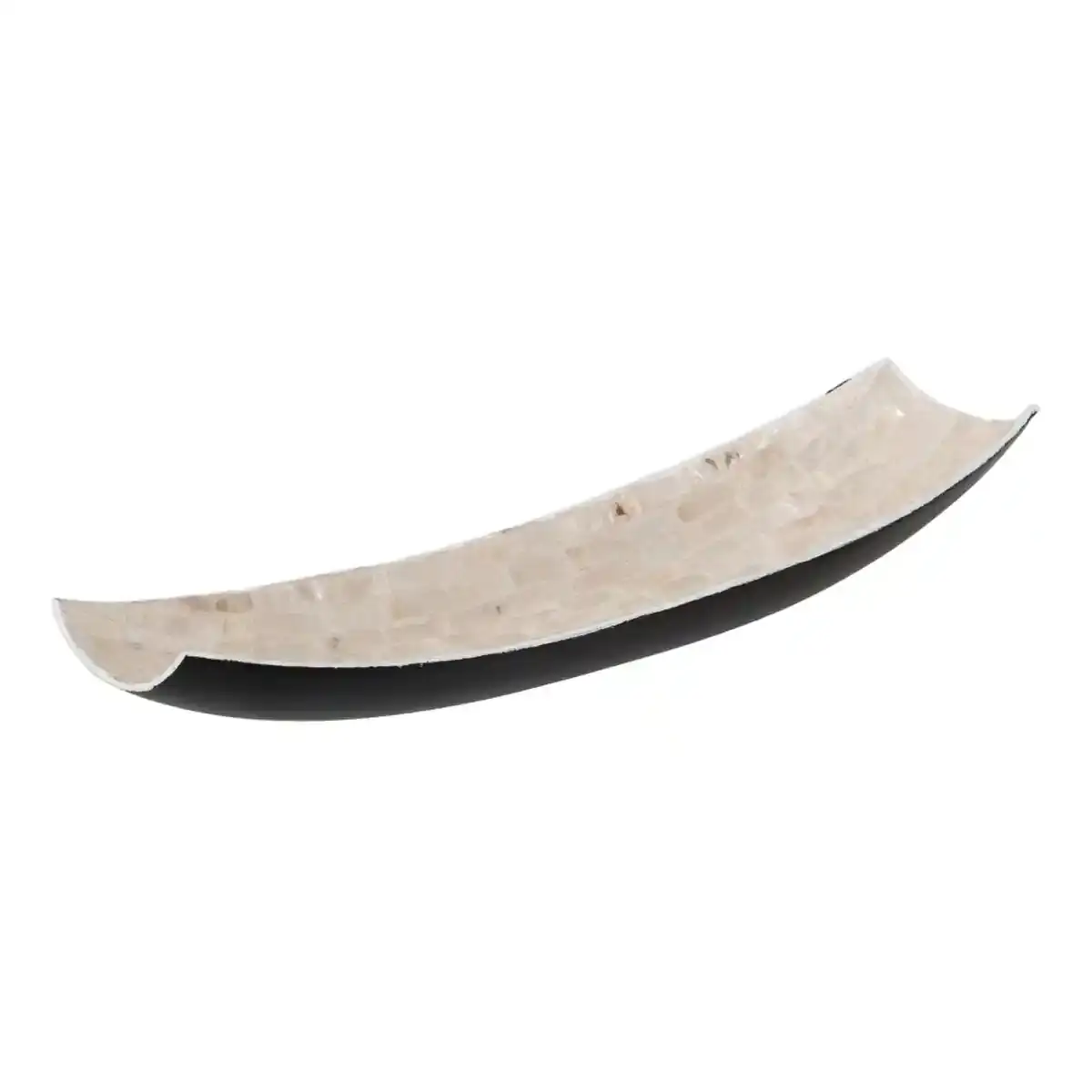 Centre de table 40 x 10 x 4 cm nacre blanche_1007. DIAYTAR SENEGAL - L'Art du Shopping Éclairé. Naviguez à travers notre plateforme intuitive et découvrez une variété d'articles soigneusement sélectionnés pour répondre à vos besoins et à vos envies.