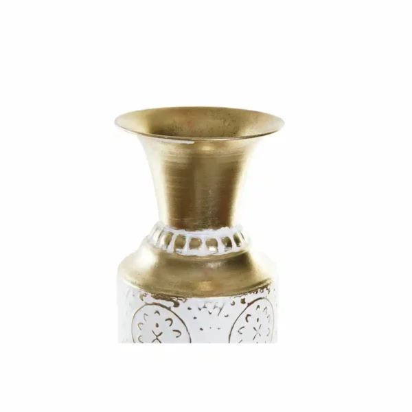 Vase dkd home decor metal dore blanc oriental 15 5 x 15 5_4167. DIAYTAR SENEGAL - L'Art de Vivre l'Élégance Accessible. Parcourez notre gamme variée et choisissez des produits qui ajoutent une touche de sophistication à votre style.