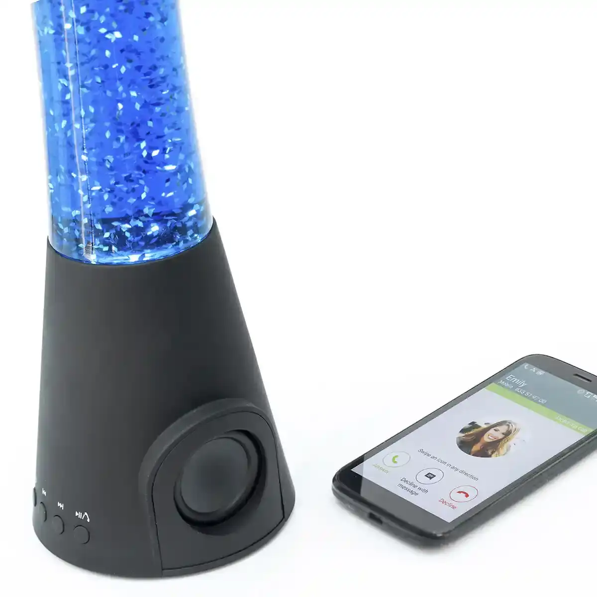 Lampe a paillettes avec haut parleur et microphone flow lamp innovagoods_7725. DIAYTAR SENEGAL - L'Art de Choisir, l'Art de Se Distinquer. Naviguez à travers notre catalogue et choisissez des produits qui ajoutent une note d'élégance à votre style unique.