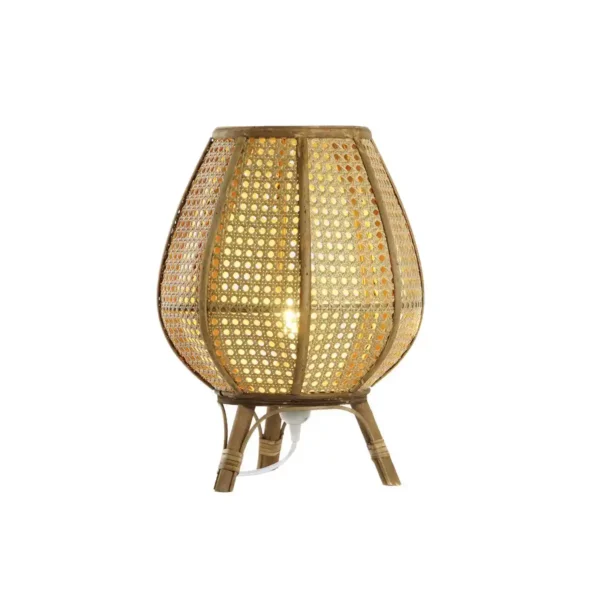 Lampe de bureau dkd home decor marron rotin 50 w 29_8481. DIAYTAR SENEGAL - Là où l'Élégance Devient un Mode de Vie. Naviguez à travers notre gamme et choisissez des produits qui apportent une touche raffinée à votre quotidien.