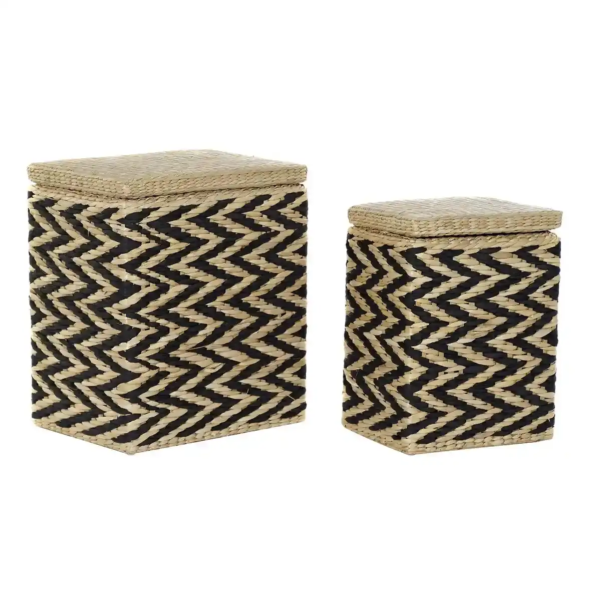 Panier a linge dkd home decor fibre coloniale polyester noir naturel_6454. Bienvenue sur DIAYTAR SENEGAL - Votre Galerie Shopping Personnalisée. Découvrez un monde de produits diversifiés qui expriment votre style unique et votre passion pour la qualité.