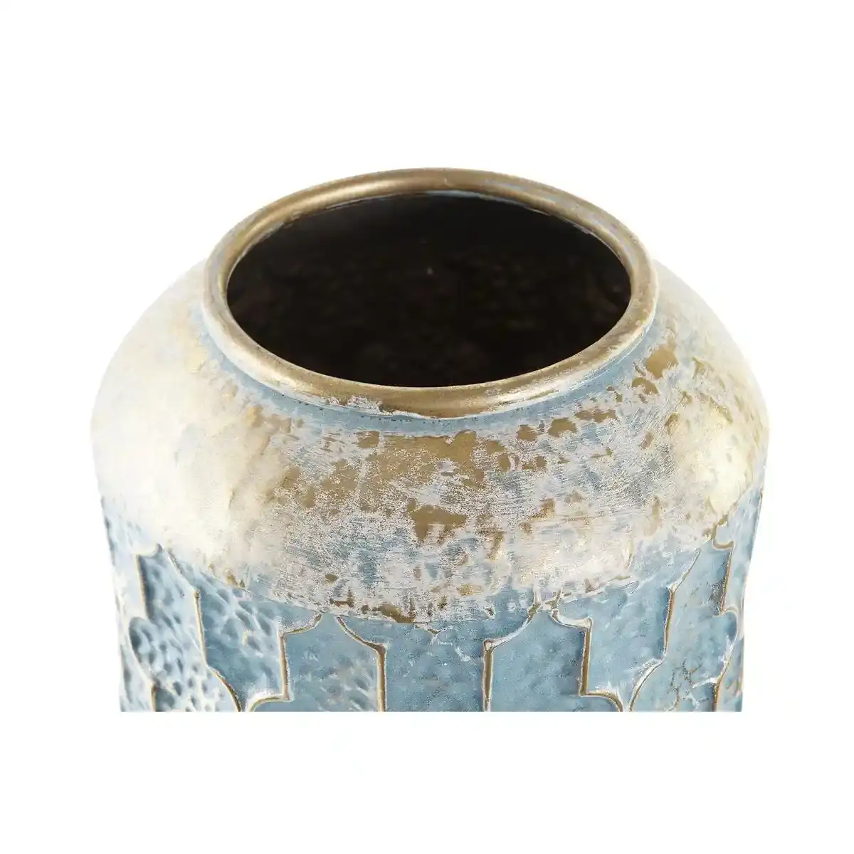 Vase dkd home decor bleu metal dore arabe 23 x 23_6948. DIAYTAR SENEGAL - Votre Destination pour un Shopping Inégalé. Naviguez à travers notre sélection minutieuse pour trouver des produits qui répondent à tous vos besoins.