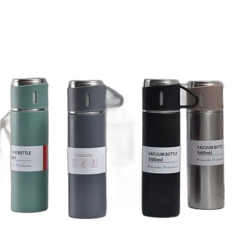 01thermos de 500ml à double couche en acier inoxydable, thermos, sous vide