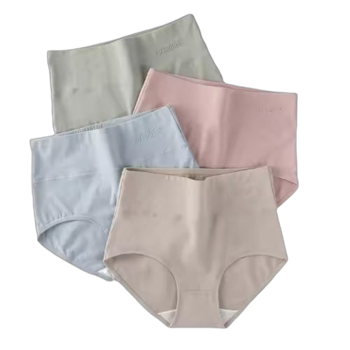06 slips sexy taille haute en coton pour femmes, métallique, slip coloré