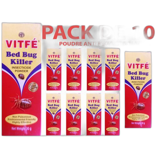 10 poudre anti punaise de lit traitement rapide et efficace 10x30g