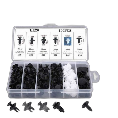 100 pcs kit de rivets de panneau de porte de voiture, clip de fixation automobile, accessoires de voiture. Diaytar : Vivez l'expérience du shopping malin