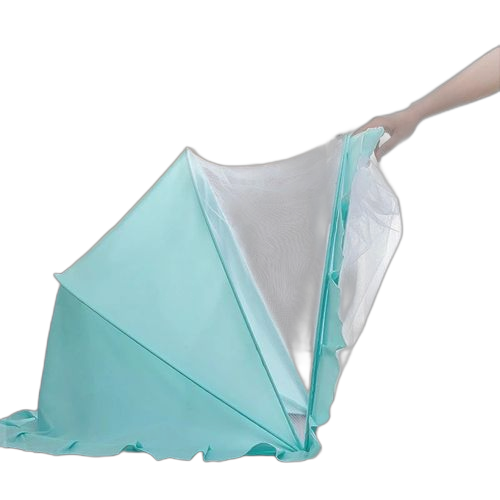 125*65*65cm couverture de moustiquaire pliable lit bébé yourte nouveau né gris – Image 6