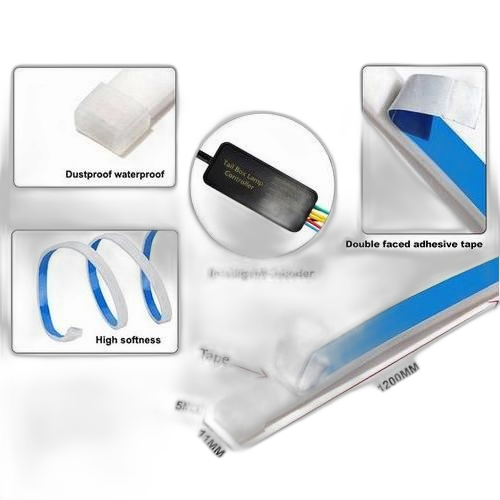 12v rvb 150cm bande de coffre à led colorée pour coffre de voiture dynamique