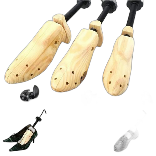 1pcs civière chaussure chaussures en bois arbre shaper rack, bois réglable appartements pompes bottes expanseur arbres homme femmes taille l