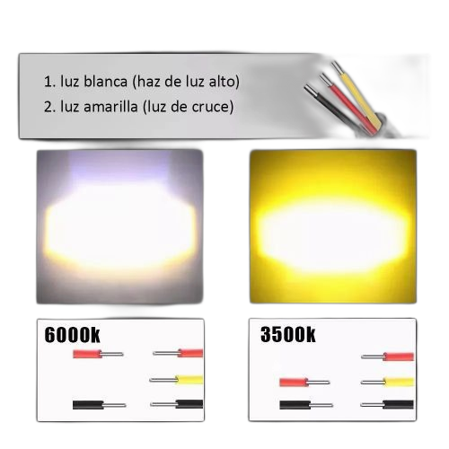 1pcs led light moto phares auxiliaires lumières loupe voitures