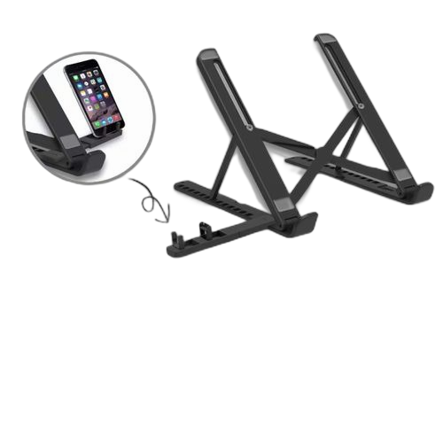 2 en 1 portable portable support noir