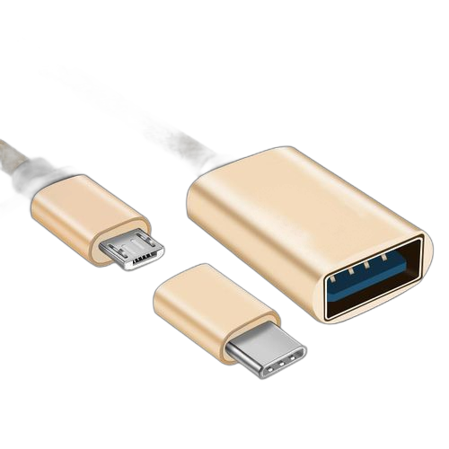2 en 1 type c et câble micro usb vers adaptateur usb 3.0 otg pour type cor