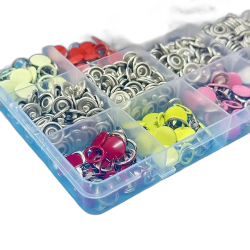 200 outils de boutons pression pour la couture et l'artisanat en 10 couleurs