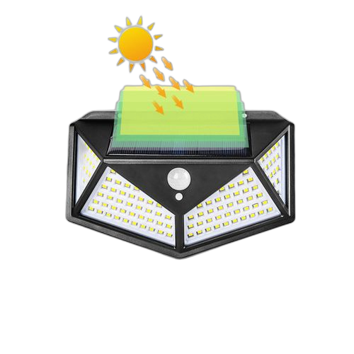 2pcs / lot solaire led extérieure intelligente lumière contrôlée applique