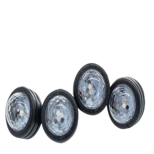 4 pièces/ensemble éclairage d'ambiance de sol de lampe à led rvb avec télécommande universelle décoration intérieure de voiture