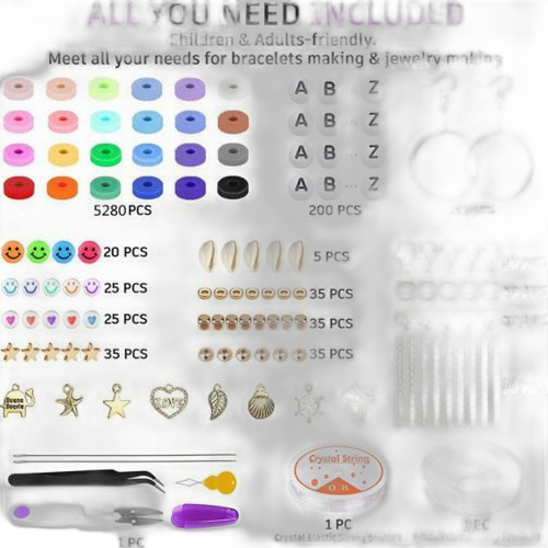 6000 pièces de perles d'argile, pièces d'argile douce, ensembles de perles d'argile douce, bracelets décoratifs, accessoires de bricolage. Révolutionnez votre façon d'acheter avec Diaytar