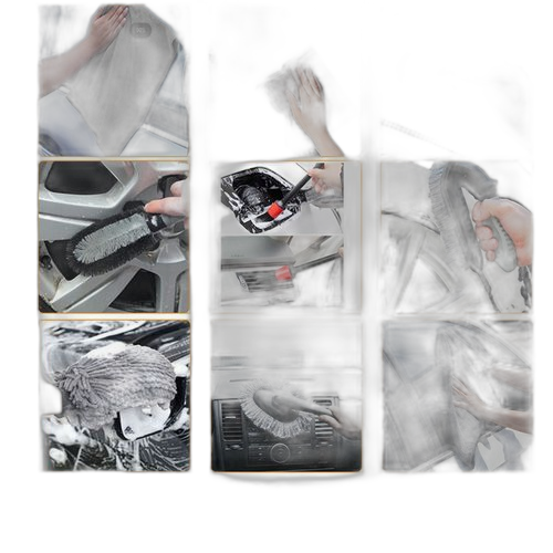 9 pcs / gants gants ensemble de lavage de voiture
