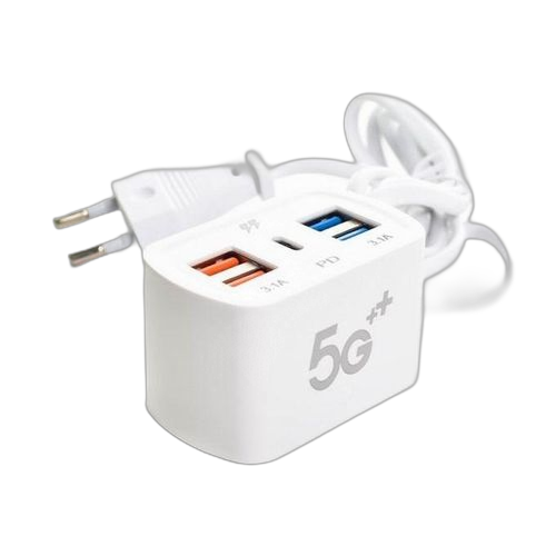 Adaptateur charge rapide 5 in 1 avec 4 port usb & type c pd