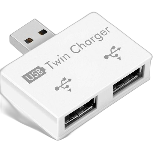 Adaptateur male usb2.0 2 ports concentrateur