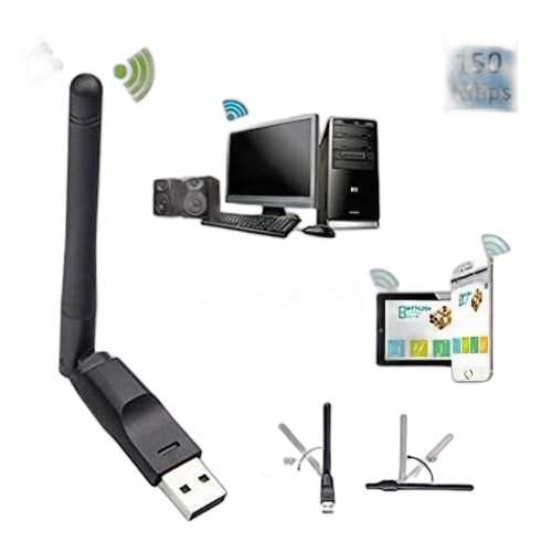 Adaptateur usb wifi mt7601 150mbps usb 2.0 avec antenne rotative
