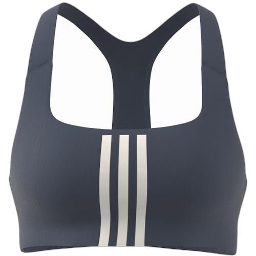 Adidas powerimpact training medium support 3 stripes bra soutien gorge de sport femmes noir