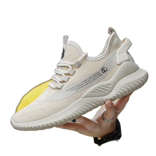Alagzi chaussures de course décontractées pour hommes beige