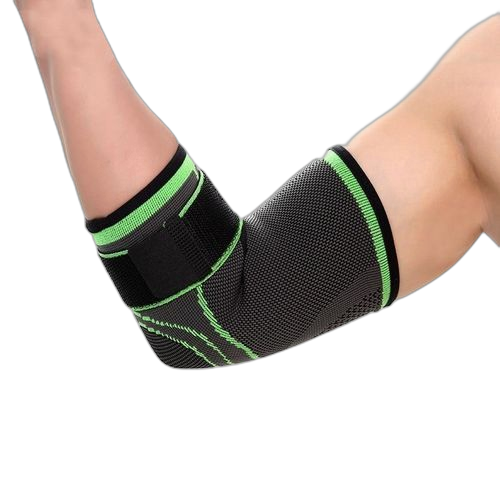Aolikes coudière maintien articulaire et musculaire nylon, spandex, latex vert & noir