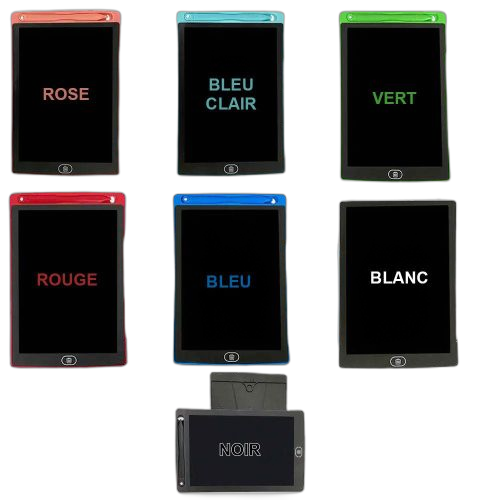 Ardoise numerique lcd electronique 8.5 pouces pour enfant ecriture en couleur