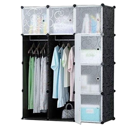 Armoire penderie portable cube montable et démontable résine