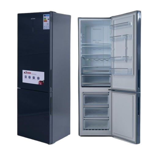 Astech réfrigérateur combiné 260 litres 3 tiroirsfc 398ver ogsilvergarantie 12 mois