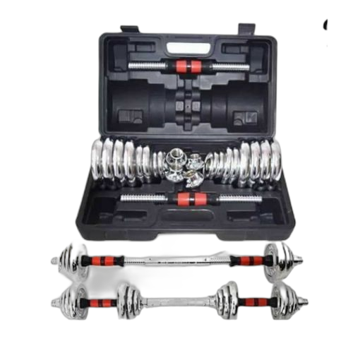 Banc de musculation standard 4 en 1 multifonction pour abdominaux avec support réglable et station de dips er kit altères 2okg avec barre pour l'entraînement à la maison